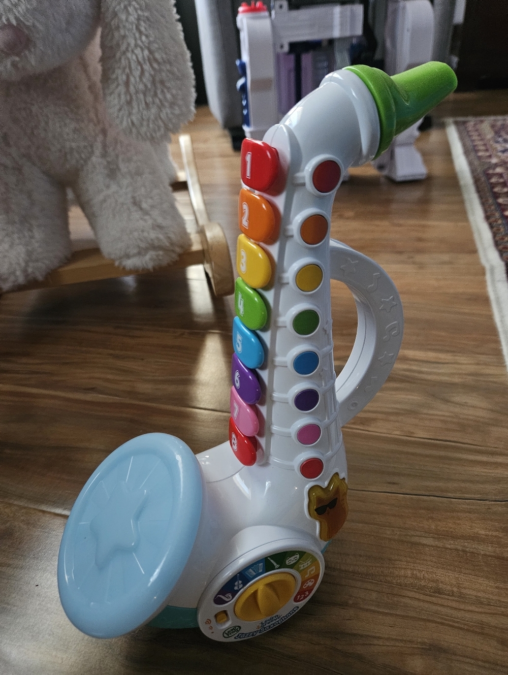 Colorful Kids Toy Saxophone - White with Rainbow Keys Leap Frog Baby Toy